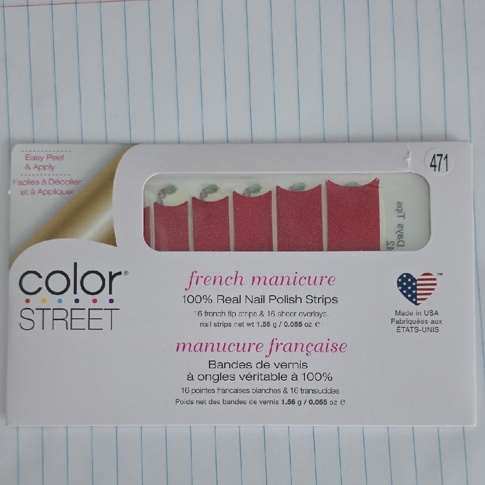 Color Street Red Nail Happy Holly Days Polish Strips